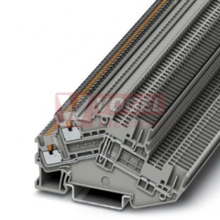 PTTBS 1,5/S/2P-PV svorka řadová, 2-patrová s propojením potenciálu, PUSH-IN, šedá, š=3,5mm (3214521)