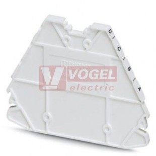 D-PTRV 4 WH D-A LGS Zakončovací kryt, délka=63,6mm, šířka=2,2mm, výška=48,9mm, barva bílá (3270239)
