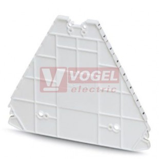 D-PTRV 8 WH 1-8 LGS Zakončovací kryt, délka=100mm, šířka=2,2mm, výška=80,8mm, barva bílá (3270240)