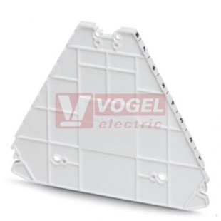 D-PTRV 8 WH 8-1 Zakončovací kryt, délka=100mm, šířka=2,2mm, výška=80,8mm, barva bílá (3270242)