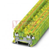 PT 1,5/S-TWIN-PE svorka řadová, PUSH-IN, PE zeleno-žlutá, přípojky 1/2, š=3,5mm (3208171)