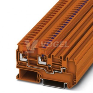 PTIO-IN 2,5/3 OG svorka řadová napájecí, iniciačního/akčního prvku, 2-patrová, 20A, PUSH-IN, 2 přípojky, barva oranžová, š=7mm (3244559)
