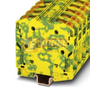 PTPOWER 50-PE svorka řadová pro ochranný vodič, 1000V AC/1500V DC, 150A, připojení Power Turn, 2 přípojky, 1 pól, zeleno-žlutá, š=20mm (3260052)