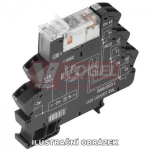 TRZ 24VUC 1CO 16A paticové relé TERMSERIE, 1 přepínací kontakt, 16A/250VAC AgNi pozlacené, LED indikace zelená, test.tlač. NE, patice pružinová, š=12,8mm (1479850000)1