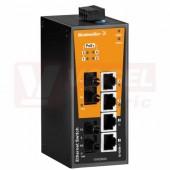 IE-SW-BL06T-4POE-2ST ethernetový Switch BasicLine, neřízený PoE+, 4xRJ45 10/100MBit/s PoE+, 2xST optický port 10/100MBit/s, 24-57VDC, IP30, š 50mm, -40°C..+75°C (1504240000)