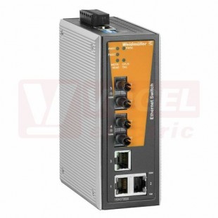 IE-SW-VL05M-3TX-2ST ethernetový Switch ValueLine řízený, 3xRJ45, 2xST optický port 10/100MBit/s, 12-45VDC, IP30, š 53,6mm, -10..+60°C (1504370000)