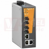 IE-SW-VL05MT-3TX-2ST ethernetový Switch ValueLine řízený, 3xRJ45, 2x ST optický port 10/100MBit/s, 12-45VDC, IP30, š 53,6mm, -40..+75°C (1504390000)