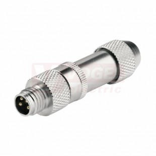 SAISGS-M-3A-6/8-M8 (st.zn. SAISM-3/9S-M8) konektor M8/3pin/vidl/přímý kov.tělo, stíněné A-kódování, šroubové připojení, pro montáž 0,14-0,5mm2, sevření 6-8mm, kontakt pozlacený, IP67 (1467550000)