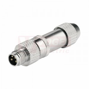 SAISGS-M-3A-6/8-M8 (st.zn. SAISM-3/9S-M8) konektor M8/3pin/vidl/přímý kov.tělo, stíněné A-kódování, šroubové připojení, pro montáž 0,14-0,5mm2, sevření 6-8mm, kontakt pozlacený, IP67 (1467550000)
