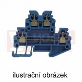 WDK 1,5/R3,5 BL svorka řadová modrá 1,5mm2, 2-patrová, montáž na DIN TS15, šroubové připojení, š=3,5mm (1754180000)