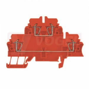 ZDK 2,5 RT svorka řadová, pružinová, 2-patrová, červená, š=5,1mm (1058670000)