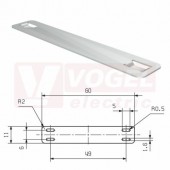 SFX-M 11/60-5 AL štítek stříbrný bez potisku MetalliCard, hliníkový, š/v 11x60mm, montáž váz.páskou š. max.5mm, pro průřez vodiče 16-500mm2 (1422560000)