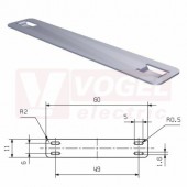 SFX-M 11/60-5 ST štítek stříbrný bez potisku MetalliCard, nerezová ocel 1.4301, š/v 11x60mm, montáž váz.páskou š. max.5mm, pro průřez vodiče 16-500mm2 (1422570000)