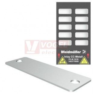 CC-M 10/30 2X2.5 AL MetalliCard značení přístrojů, štítek hliníkový stříbrný s 2x otvory pr.2,5mm, v10mm x š30mm (1483780000)