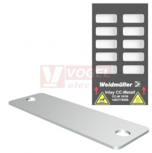 CC-M 10/30 2X2,5 ST MetalliCard, značení přístrojů, štítek stříbrný 10x30mm s otvorem, nerezová ocel 1,4301 (1500150000)