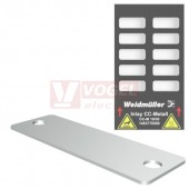 CC-M 10/30 2X2,5 ST MetalliCard značení přístrojů, štítek nerezová ocel 1.4301 stříbrný s 2x otvory pr.2,5mm, v10mm x š30mm (1500150000)