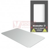 CC-M 43/70 AL MetalliCard, značení přístrojů, štítek hliníkový stříbrný bez otvorů, v43mm x š70mm (1500200000)