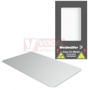 CC-M 43/70 ST MetalliCard, značení přístrojů, štítek stříbrný 43 x 70mm bez otvoru, nerezová ocel 1.4301 (1500220000)