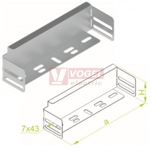 Záslepka žlabu ZKL500H60, tl. 0,7mm (168501)