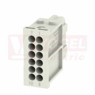 Konektor  12pin  Z  10A/250V, HDC MHD 12 FC, modul., pro krimpovací konektory 0,14-2,5mm2 (1428850000)