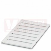 UC-TM 8 štítek pro řadové svorky š 8,2mm, bílá, nepotištěné, velikost štítku 7,6x10,5mm, 1 karta 56 štítků, balení 10 karet (0818072)