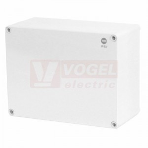Krabice SolidBOX 68170 IP65, povrchová/plné víko, v220xš170xh107mm, hladké boky, plastové šrouby, barva šedá, IK07
