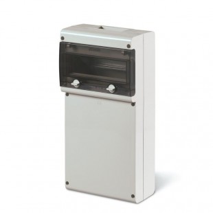 Rozvodnice zásuvková 11M IP66 (řada BLOCK 4) nástěnná, průhl.dvířka, plný kryt, rozměr švh212x415x105mm  (Scame 632.4510-000)