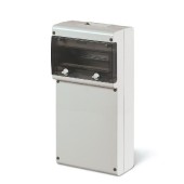 Rozvodnice zásuvková 11M IP66 (řada BLOCK 4) nástěnná, průhl.dvířka, plný kryt, rozměr švh212x415x105mm  (Scame 632.4510-000)