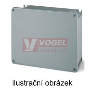 Krabice ALUBOX-EX 100x100x59mm, IP66, prázdná, Atex code II 3GD, RAL7037 (653.9000)