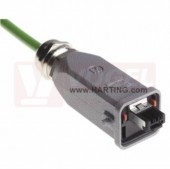 09451151100 Han 3A RJ45 Cat5 plug 4p IDC, konektor přímý