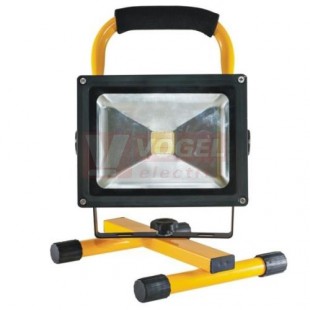 Svítidlo 1x  20W LED reflektor přenosný AKU, 1200 lm, 5500-6000K, 1 COB LED Epistar, 4400 mAh, 5 hod., nabíjecí adaptér 230V nebo 12V auto zásuvka, IP65  (OR-NR-373L6)