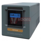 NeTYS PE 1000VA/600W 230V 50/60Hz  line interactive AVR - stupňovitá vlna, LCD,  baterie, ochrana RJ45, 1xUSB, šedá