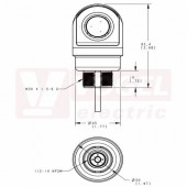 TL50ALS3 alarm, přerušovaný tón, 12-30V DC, 24V AC, IP67, mont.závit M30x1,5mm, rozměr pr.50xv93,4mm, připojení kabelem 2m (3027313)