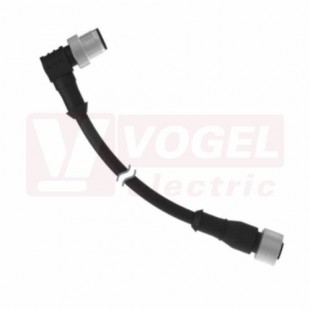 MQDEC-403RS kabel propojovací PVC, zásuvka M12 úhlová 4pin, 0,9 m (3047456)