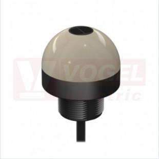 K50APFF100GRCQP EZ-light K50, světelná signalizace, barvy ZE, RU, 12-30V DC, zapojení PNP, rozsah 100mm, rozměr pr.50xv56,8mm, mon.závit M30x1,5mm, připojení pigtail (kabel 150mm + konektor M12) IP67/69 (3076230)