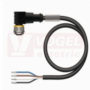 WKC4.4T-2/TXL konektor M12/4-pin/zás/úhlový - kabel ČE PUR L= 2m - volný konec  (6625515)