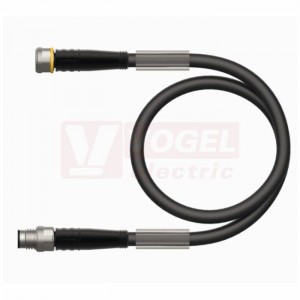 PKG3M-1-PSG3M/TXL konektor M8/3-pin/vidl/přímý - kabel ČE PUR do vlečného řetězu 3x0,34mm2 L=1,0m - konektor M8/3-pin/zás/přímý (6625667)