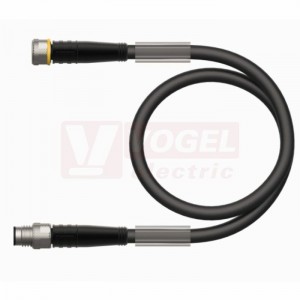 PKG3M-5-PSG3M/TXL konektor M8/3-pin/vidl/přímý - kabel ČE PUR do vlečného řetězu 3x0,34mm2 L=5m - konektor M8/3-pin/zás/přímý (6627147)