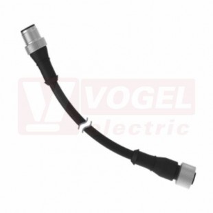 MQDEC-401SS kabel propojovací PVC, zásuvka M12 přímá 4pin, 0,3 m (3015103)