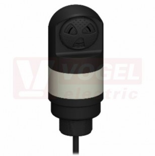 TL50RALS světelný sloup TL50, barva RU + alarm 94dB, 18-30V DC, 24V AC, mont.závit M30x1,5mm, rozměr pr.50xv134,1mm, IP67, připojení kabelem 2m (3016684)