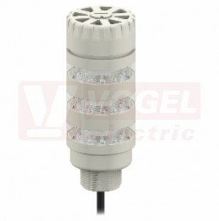 TL50BLRACQ světelný sloup TL50BL, barva RU + alarm, extrem.intenzita světla, 12-30V DC, 24V AC, tělo šedé, mont.závit M30x1,5mm, rozměr pr.50xv104,5mm, IP50, připojení M12/4pin (3019219)