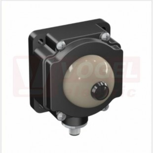 K80ANPBGREQP EZ light K80F, světelná signalizace s tlačítkem, barva ZE, RU 12-30V DC, plochá montáž, zapojení NPN, rozměr d109,6xv80,9xš72,3mm, připojení  M12/4pin, IP67 (3081200)