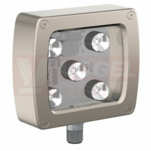 WLC90WGL15Q LED pracovní osvětlení WLC90 12-30V DC pro vysoké teploty, barva bílá, 700lumen, 6500K, konektor M12/4pin, difuzor polykarobonát čirý, 15º objektiv, tělo hliník, rozměr 91,0x110,0x28,2mm, IP67/IP68/IP68g/IP69 (3086534)