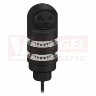 TL50BLRALSQ světelný sloup TL50BL, barva RU + alarm, extrem.intenzita světla, 12-30V DC, 24V AC, mont.závit M30x1,5mm, rozměr pr.50xv119,2mm, IP67, připojení M12/4pin (3019246)