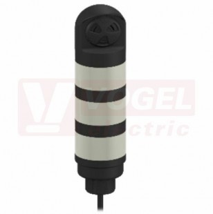 TL50YGRALS světelný sloup TL50, barva ŽL, ZE, RU + akus. signalizace, 18-30V DC, 24V AC, mont.závit M30x1,5mm, rozměr pr.50xv215,5mm, IP67, připojení kabelem 2m (3025650)