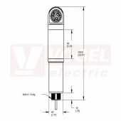 CL50ZYALS3 světelný sloup CL50-Column Light, barva ŽL + alarm 99dB, 100-240V AC, vstup PNP, mont.závit M30x1,5mm, rozměr pr.50xv237,2mm, IP67, připojení kabelem 2m (3088181)