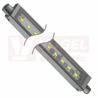 WLS28-2CW430DSQ osvětlení pracovní plochy 12-30V DC, barva bílá kaskádovatelná, 900lumen, 6500K, difuzor, konektor M12/4pin, tělo hliník, rozměr 475x28x20,9mm, IP65/67/69 (3087908)
