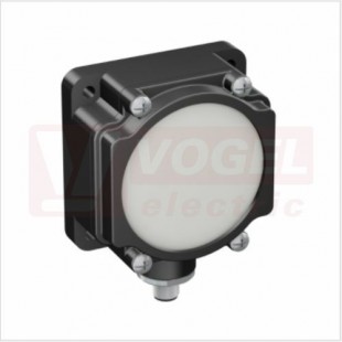 K80FLGRYPQ EZ light K80F, světelná signalizace, barva ZE, RU, ŽL 12-30V DC, plochá montáž, zapojení PNP, rozměr d107,6xv80,9xš41,7mm, připojení M12/4pin, IP67 (3025278)