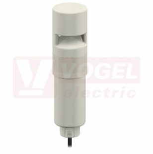 TL50HZRAOS4CQP světelný maják TL50H, barva RU + alarm Staccato, vyšší intenzita světla, 100-240V AC, šedé tělo, mont.závit M30x1,5mm, rozměr pr.50xv216,8mm, IP67, připojení pigtail (kabel 150mm + konektor M12) (3084621)
