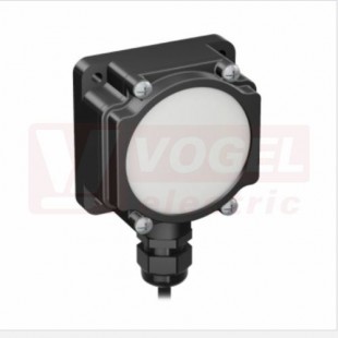 K80FLGRXPQP EZ light K80F, světelná signalizace, barva ZE, RU 12-30V DC, plochá montáž, zapojení PNP, rozměr d93,1xv80,9xš41,7mm, připojení pigtail (kabel PVC 150mm + konektor M12) IP67 (3025279)